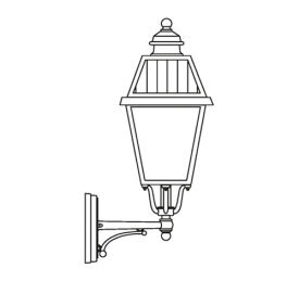 Wandleuchte Venezia Nr. 51112 | mediterrane Außenleuchte am kurzer Wandarm